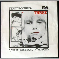 U2 THREE: Out Of Control / Stories For Boys / Boy / Girl (CBS – CBS 7951) Ireland 1982 PS yellow colored vinyl  EP (Alternative Rock, New Wave)